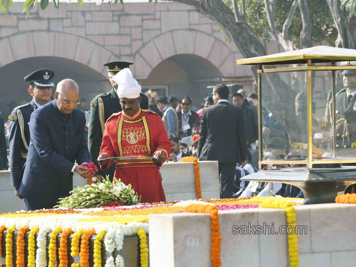 Mahatma Gandhi on his 70th death anniversary in New Delhi  - Sakshi1