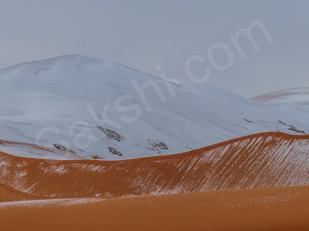 snowfall covers Sahara Desert - Sakshi3