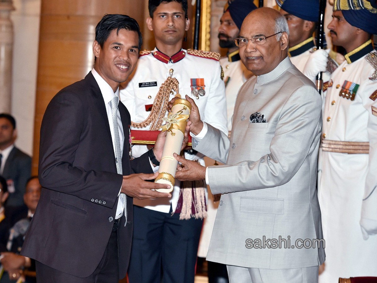 President Kovind confers the Padma Awards at Rashtrapati Bhavan - Sakshi3