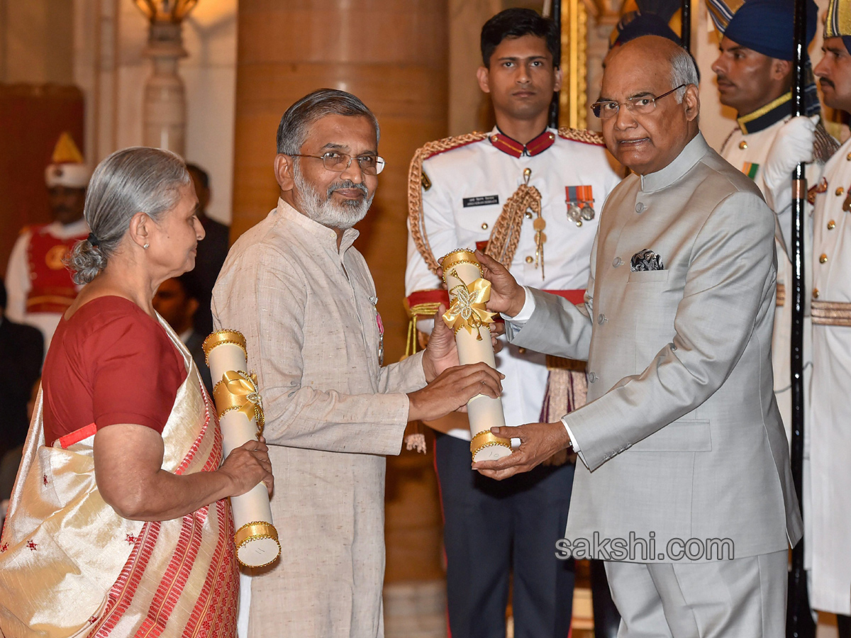 President Kovind confers the Padma Awards at Rashtrapati Bhavan - Sakshi7