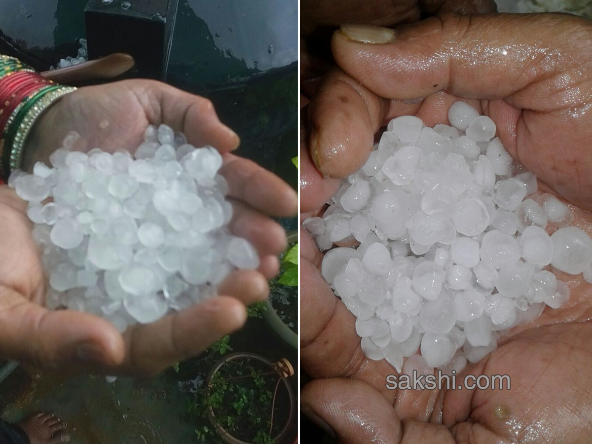 Hyderabad cools down as hailstorm rain - Sakshi3