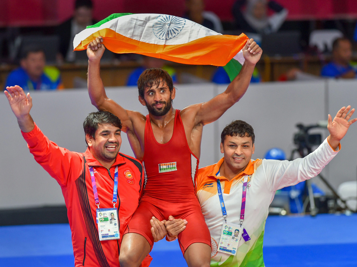 Indian Wrestler Bajrang Punia Wins Gold at Asian Games 2018 - Sakshi3