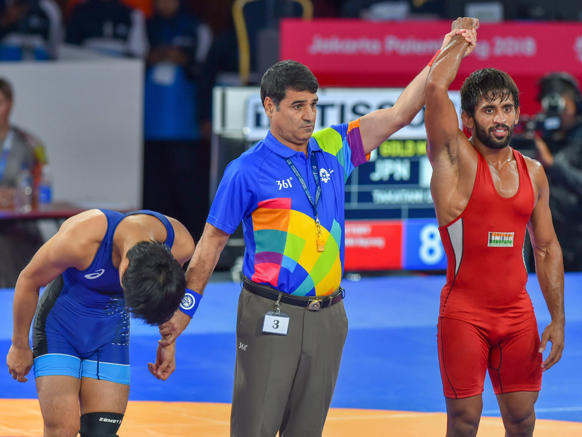 Indian Wrestler Bajrang Punia Wins Gold at Asian Games 2018 - Sakshi4