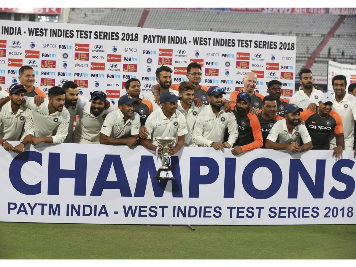 India Beat West Indies By 10 Wickets in Hyderabad Test Photo Gallery - Sakshi12