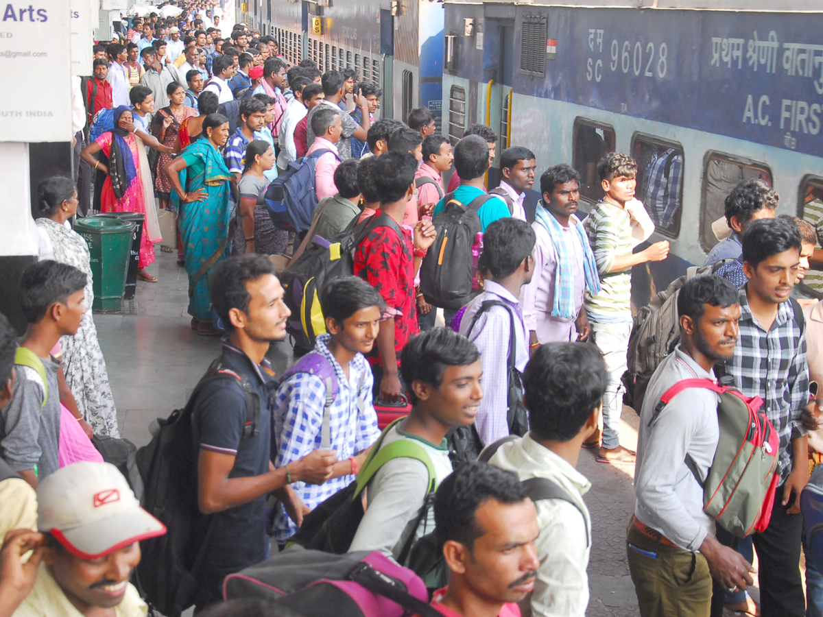 Railway stations and bus stations teeming with crowd Phot Gallery - Sakshi7