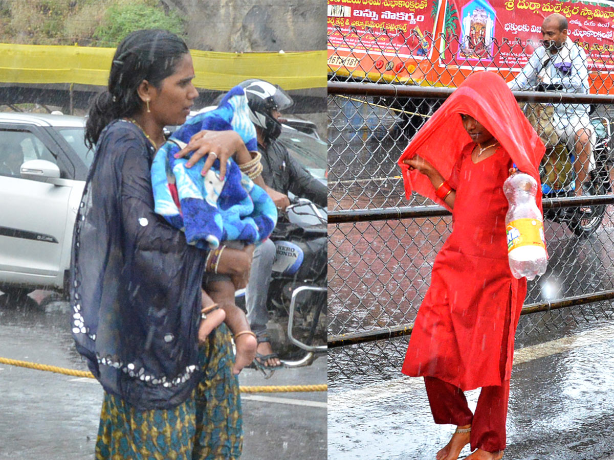 Heavy Rainfall At Vijayawada Durga Temple  - Sakshi23