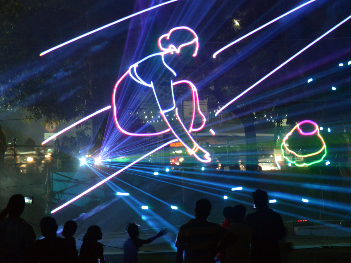 Bathukamma Celebrations Laser Show at Hussain Sagar Photo Gallery - Sakshi14