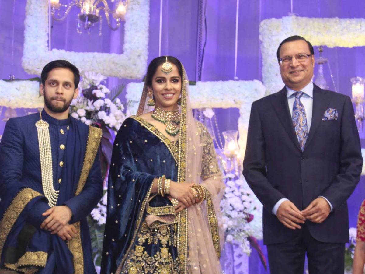 Saina Nehwal And Parupalli Kashyap Reception Photo Gallery - Sakshi7