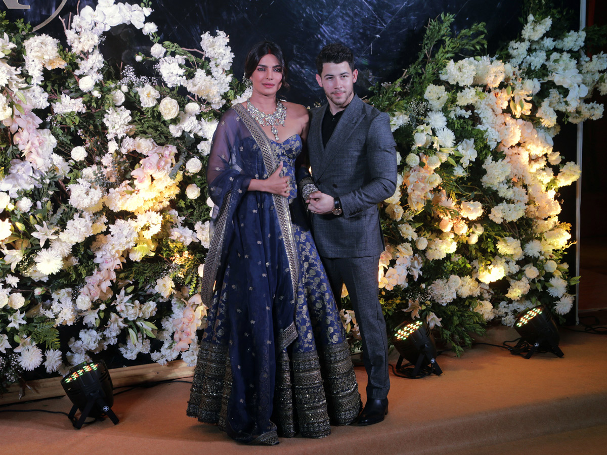 Priyanka Chopra and Nick Jonas pose wedding reception in Mumbai - Sakshi3