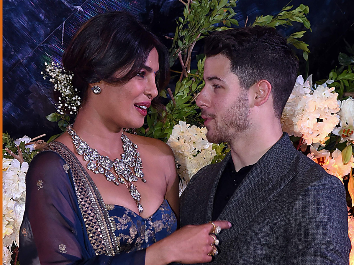 Priyanka Chopra and Nick Jonas pose wedding reception in Mumbai - Sakshi6