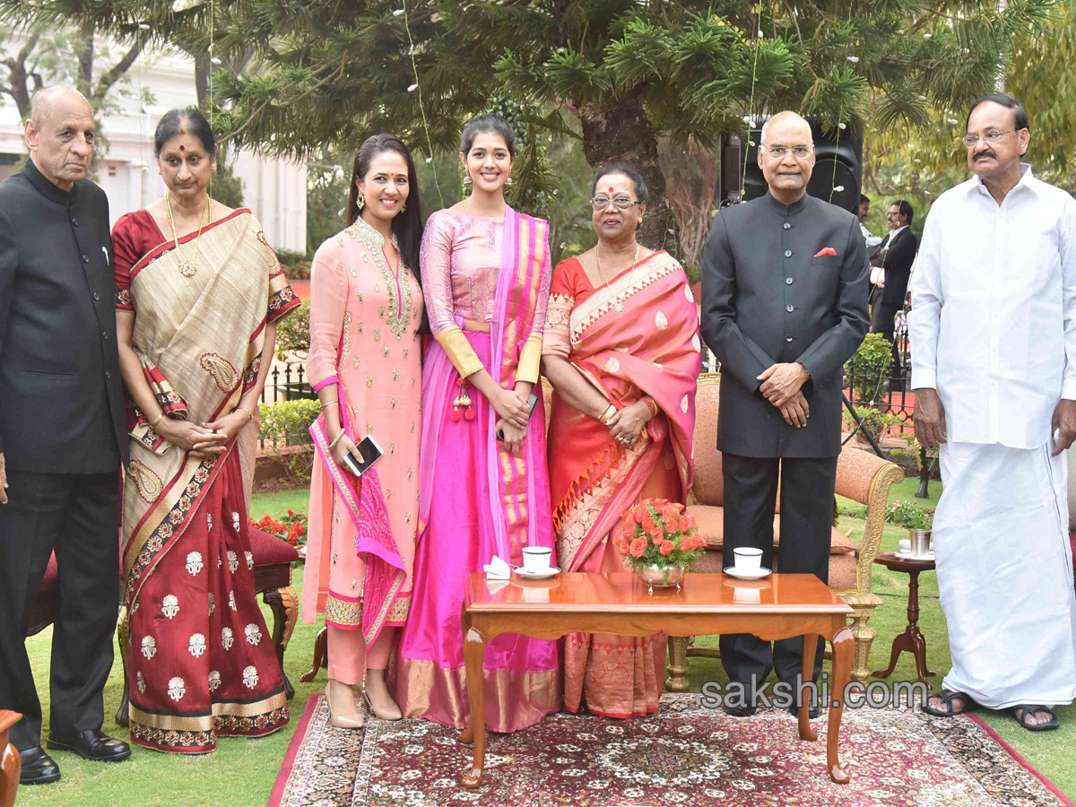 Sania Mirza at the reception hosted by President Shri Ramnath Kovind at Rashtrapati Nilayam in Hyd - Sakshi1