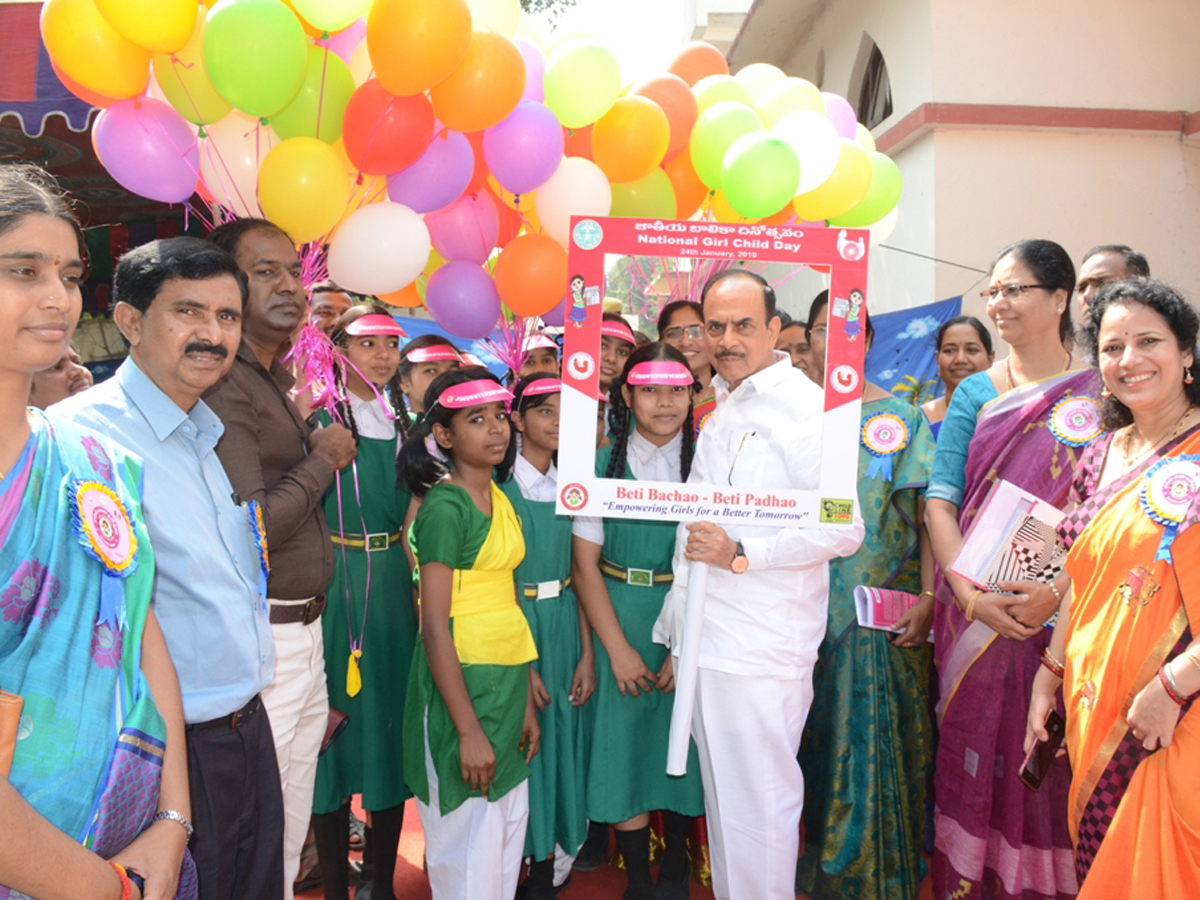 Mahmood Ali  Hon'ble Minister for Home participated in the National Girl Child Day Celebrations Photo gallery - Sakshi1