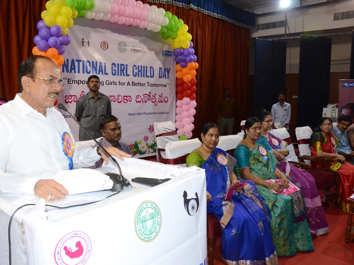 Mahmood Ali  Hon'ble Minister for Home participated in the National Girl Child Day Celebrations Photo gallery - Sakshi8