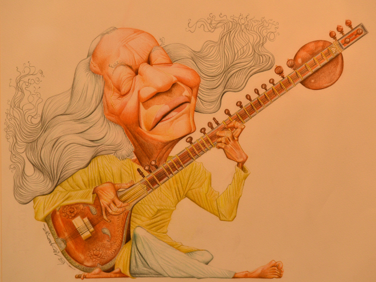 Caricature graphic performance in the art gallery - Sakshi7