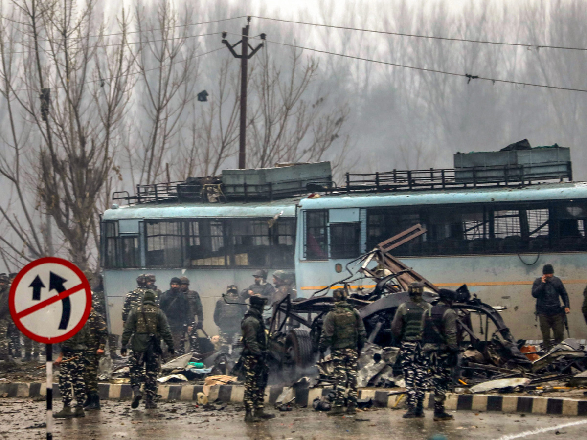 Terrorists Attack In CRPF jawans Pulwama Photo Gallery - Sakshi1