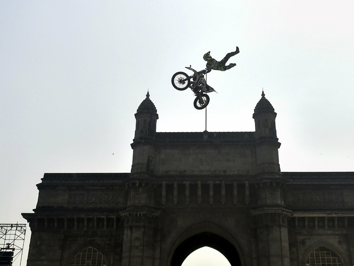  bike stunts at Gateway of India during the Red Bull FMX JAM event in Mumbai Photo Gallery - Sakshi11