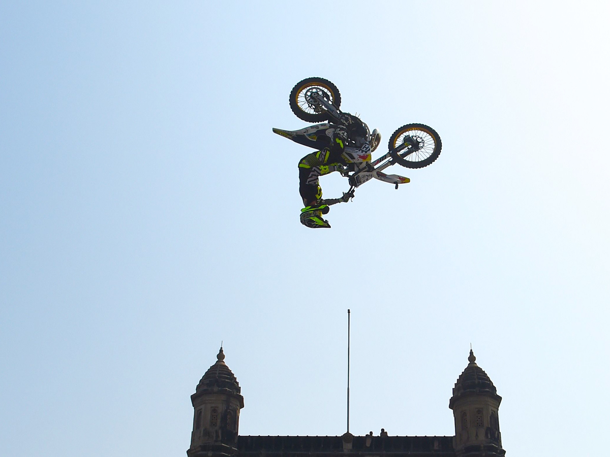  bike stunts at Gateway of India during the Red Bull FMX JAM event in Mumbai Photo Gallery - Sakshi3