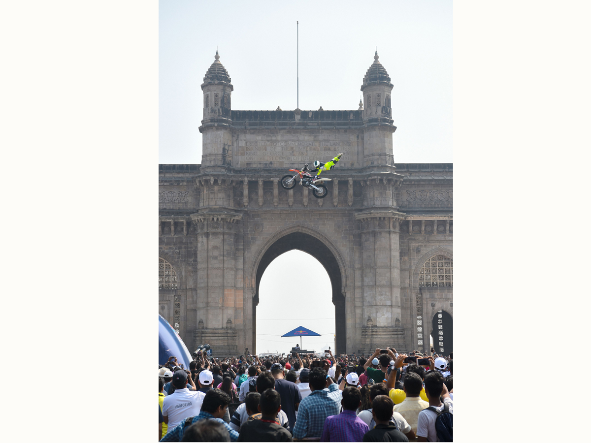  bike stunts at Gateway of India during the Red Bull FMX JAM event in Mumbai Photo Gallery - Sakshi4