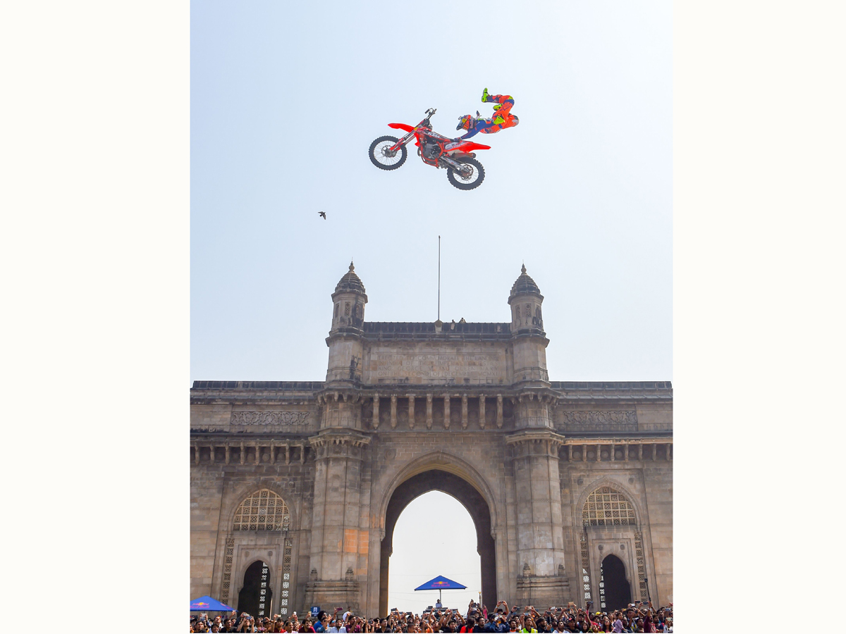  bike stunts at Gateway of India during the Red Bull FMX JAM event in Mumbai Photo Gallery - Sakshi6