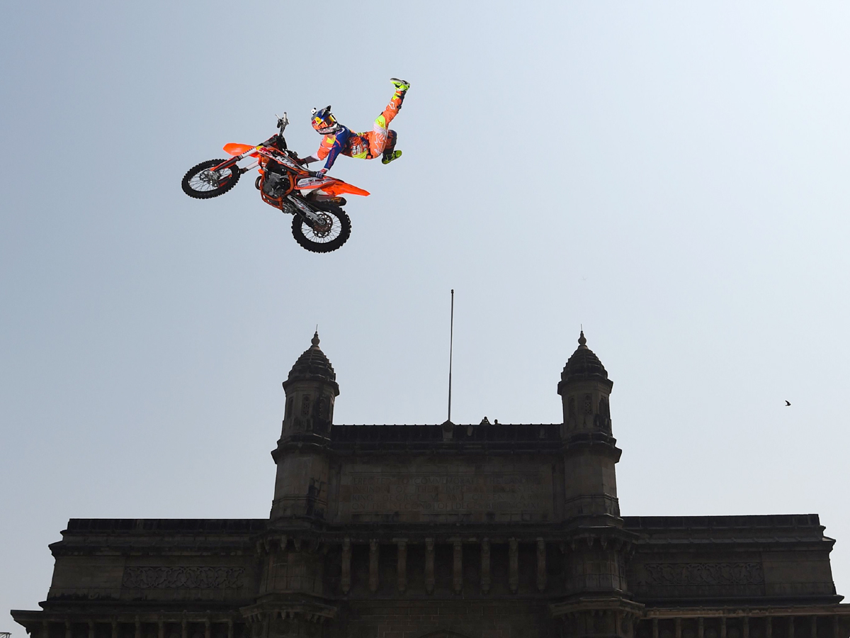  bike stunts at Gateway of India during the Red Bull FMX JAM event in Mumbai Photo Gallery - Sakshi7