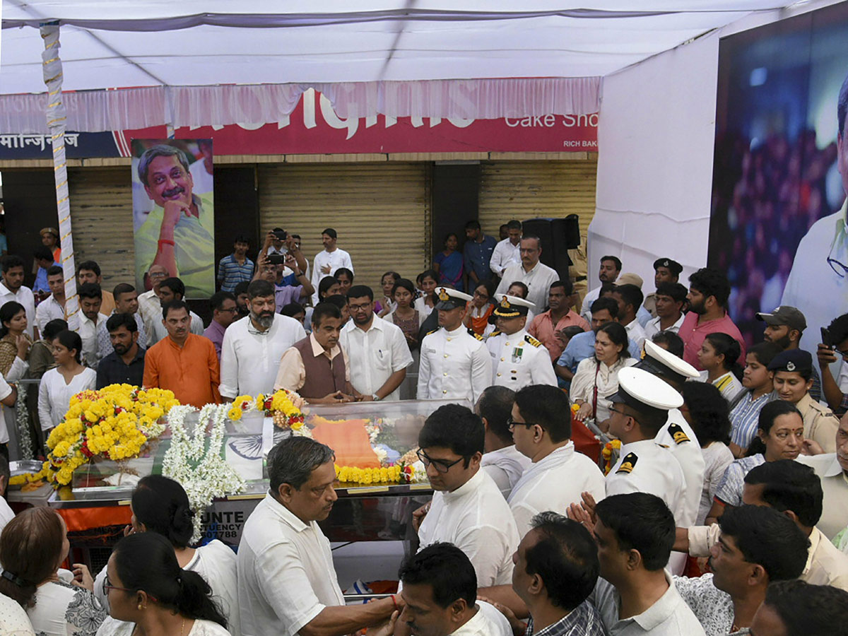 Manohar Parrikar during his funeral in Panaji Photo Gallery - Sakshi11