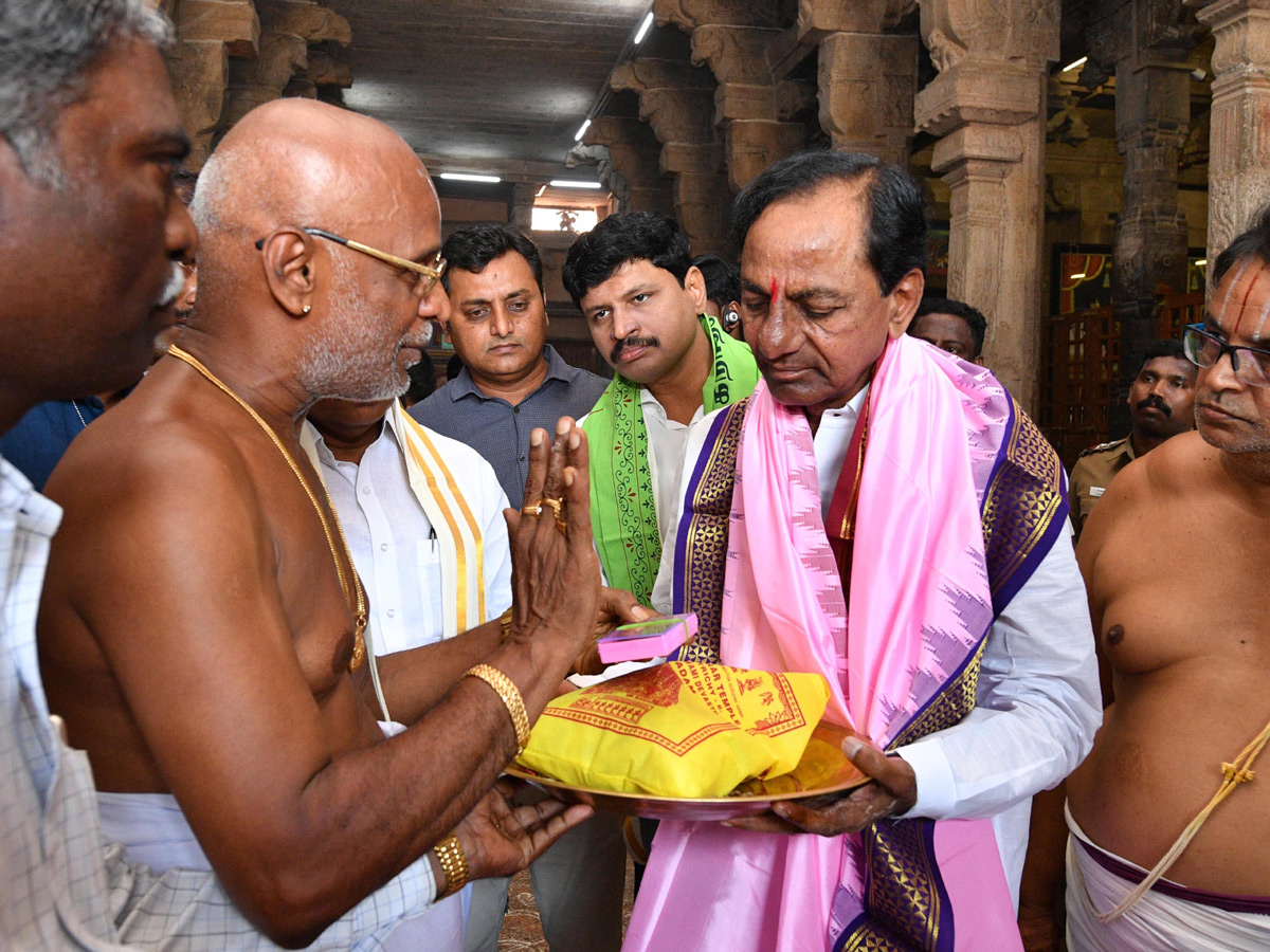 KCR Visit in Tamil Nadu Srirangam temple Photo Gallery - Sakshi5