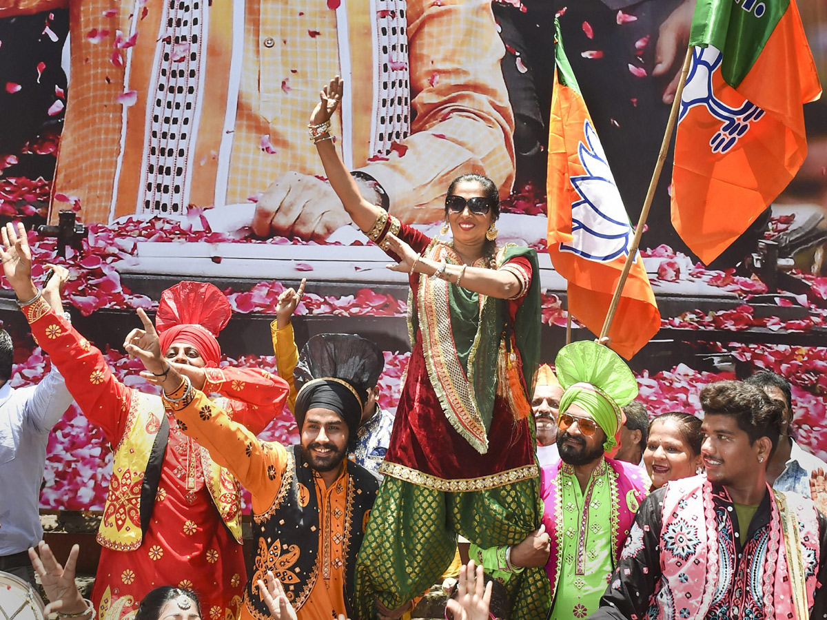 BJP supporters celebrate after trends indicate clean sweep  for NDA - Sakshi15