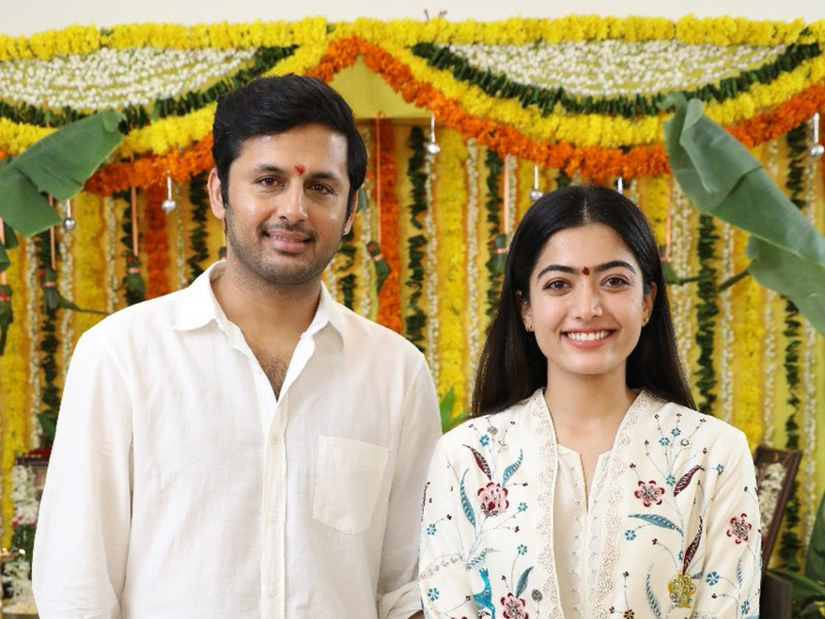 Nithiin AND Rashmika Mandanna Bheeshma movie launched Photo Gallery - Sakshi1