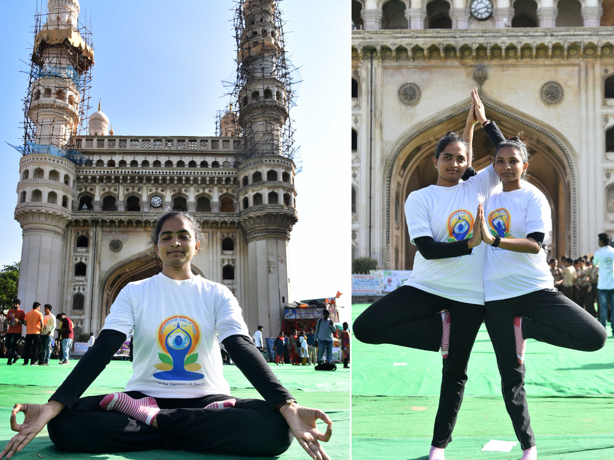 5 INTERNATIONAL DAY OF YOGA CELEBRATED AT CHARMINAR Photo Gallery - Sakshi3