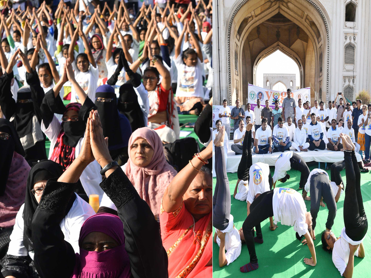 5 INTERNATIONAL DAY OF YOGA CELEBRATED AT CHARMINAR Photo Gallery - Sakshi18