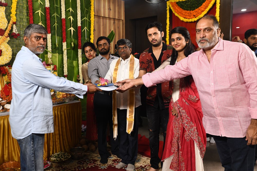 Nithin Priya Varrier Movie Opening Photo Gallery - Sakshi7