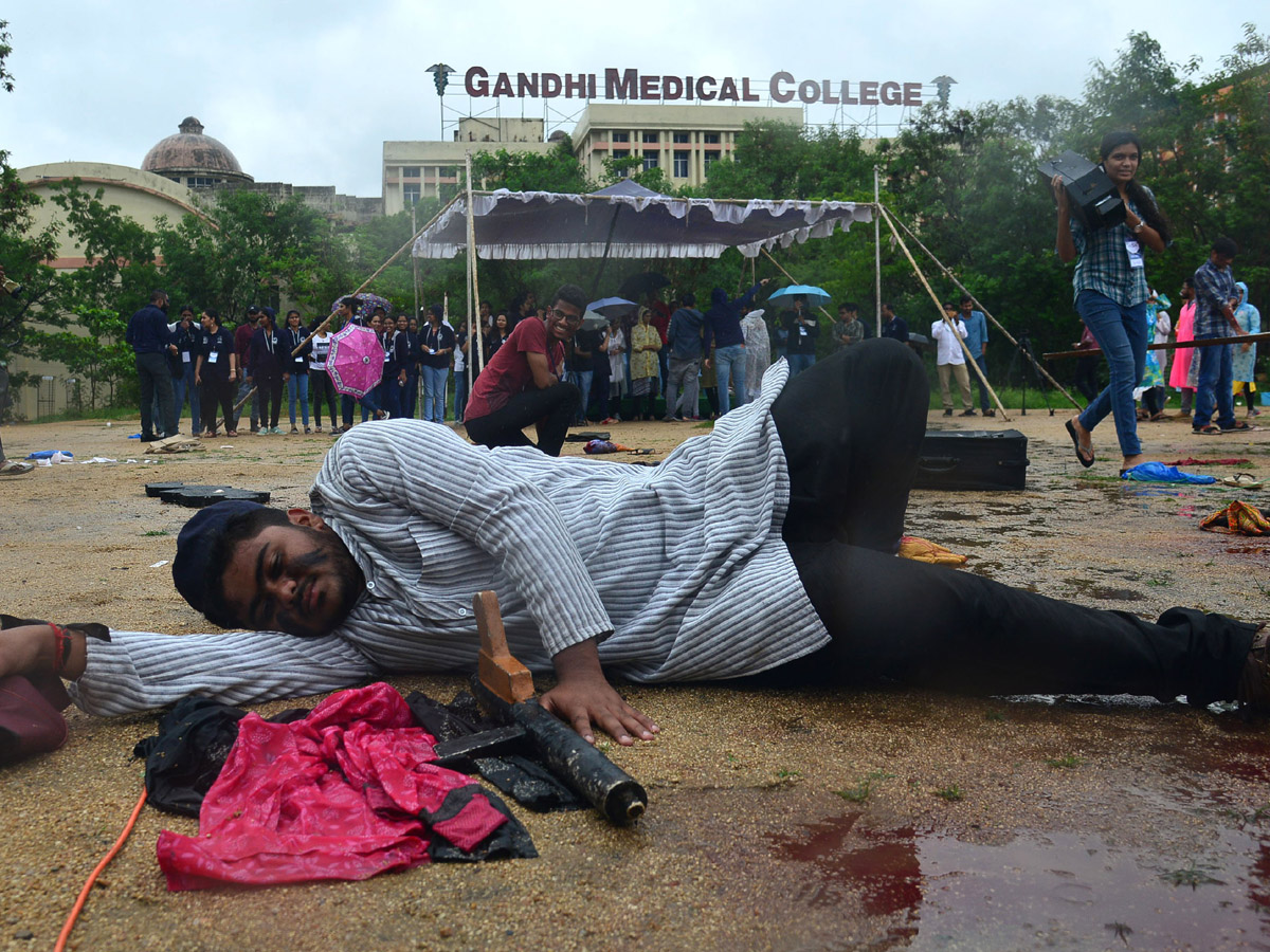 Mock Drill at Gandhi Hospital with Terror Attack Photo Gallery - Sakshi5