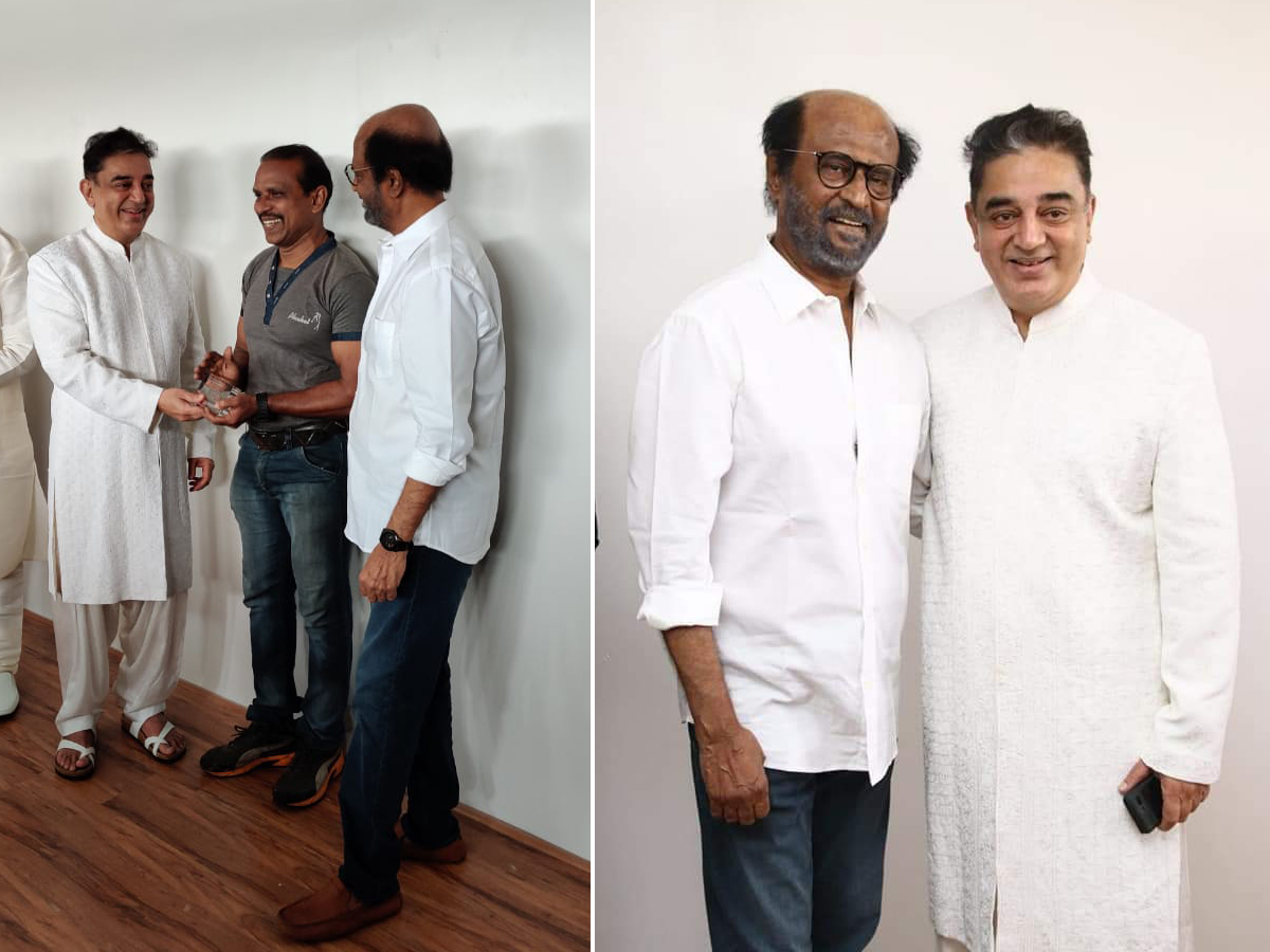 Kamal Haasan and Rajinikanth join hands to unveil their mentor K Balachanders statue Photo Gallery - Sakshi8