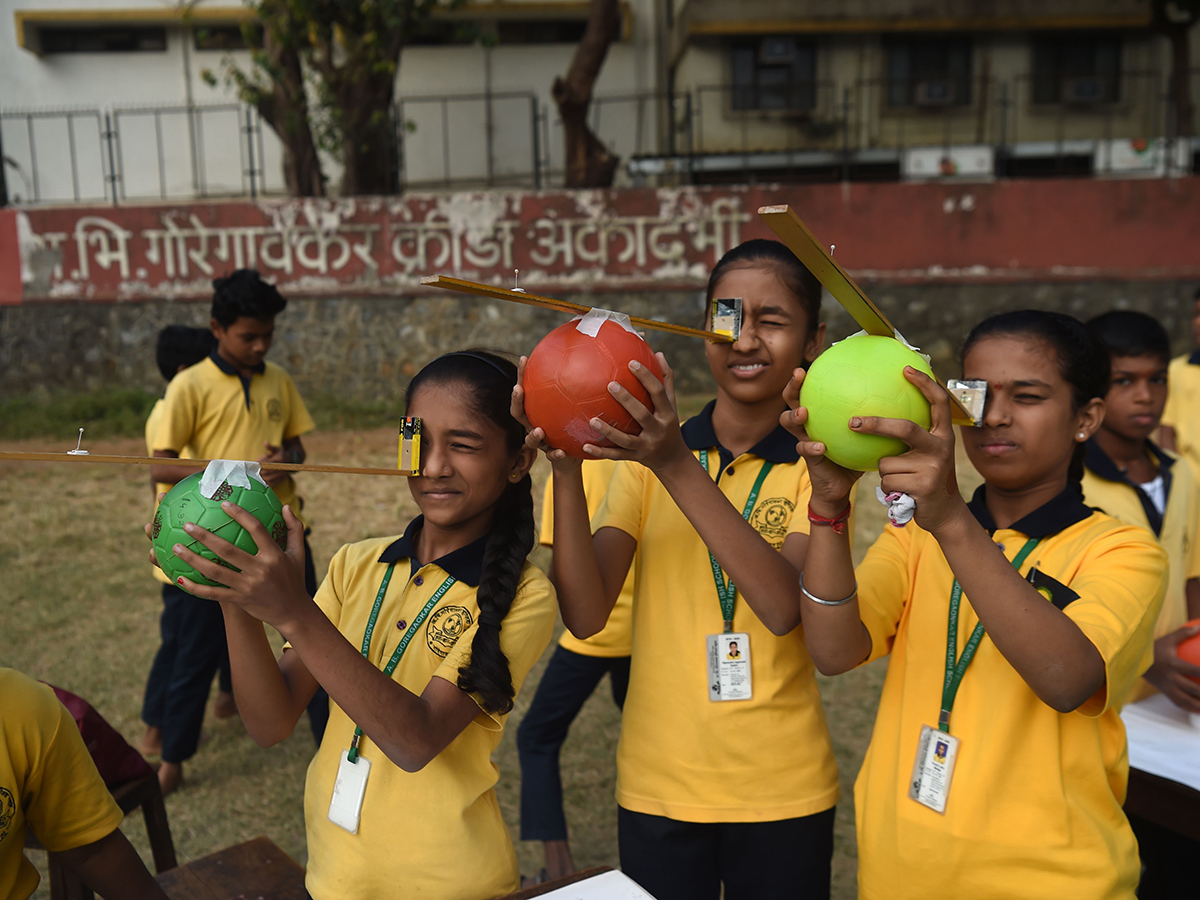 Solar Eclipse Begins Enthralling View Sky Photo Gallery - Sakshi12