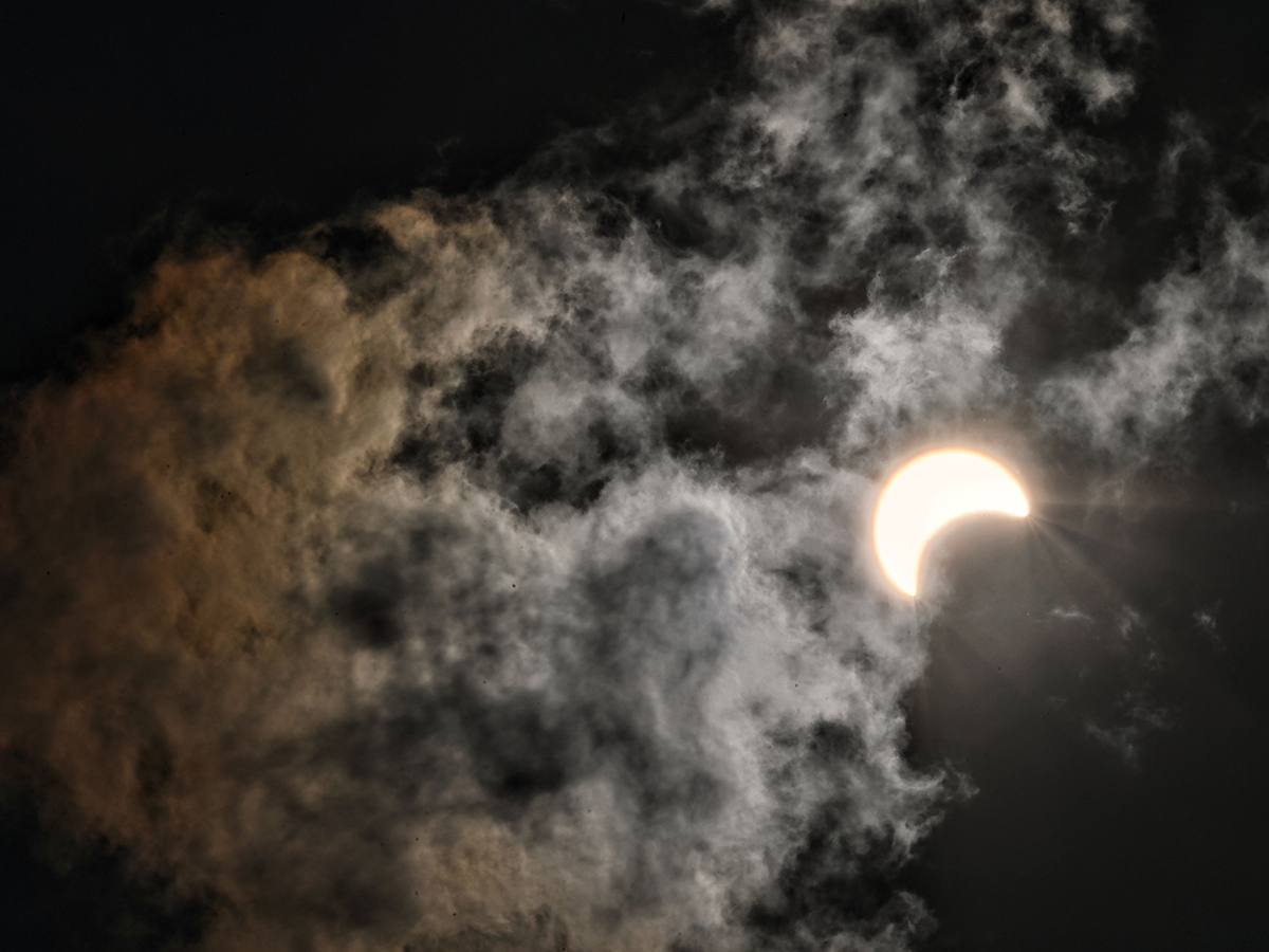 Solar Eclipse Begins Enthralling View Sky Photo Gallery - Sakshi6