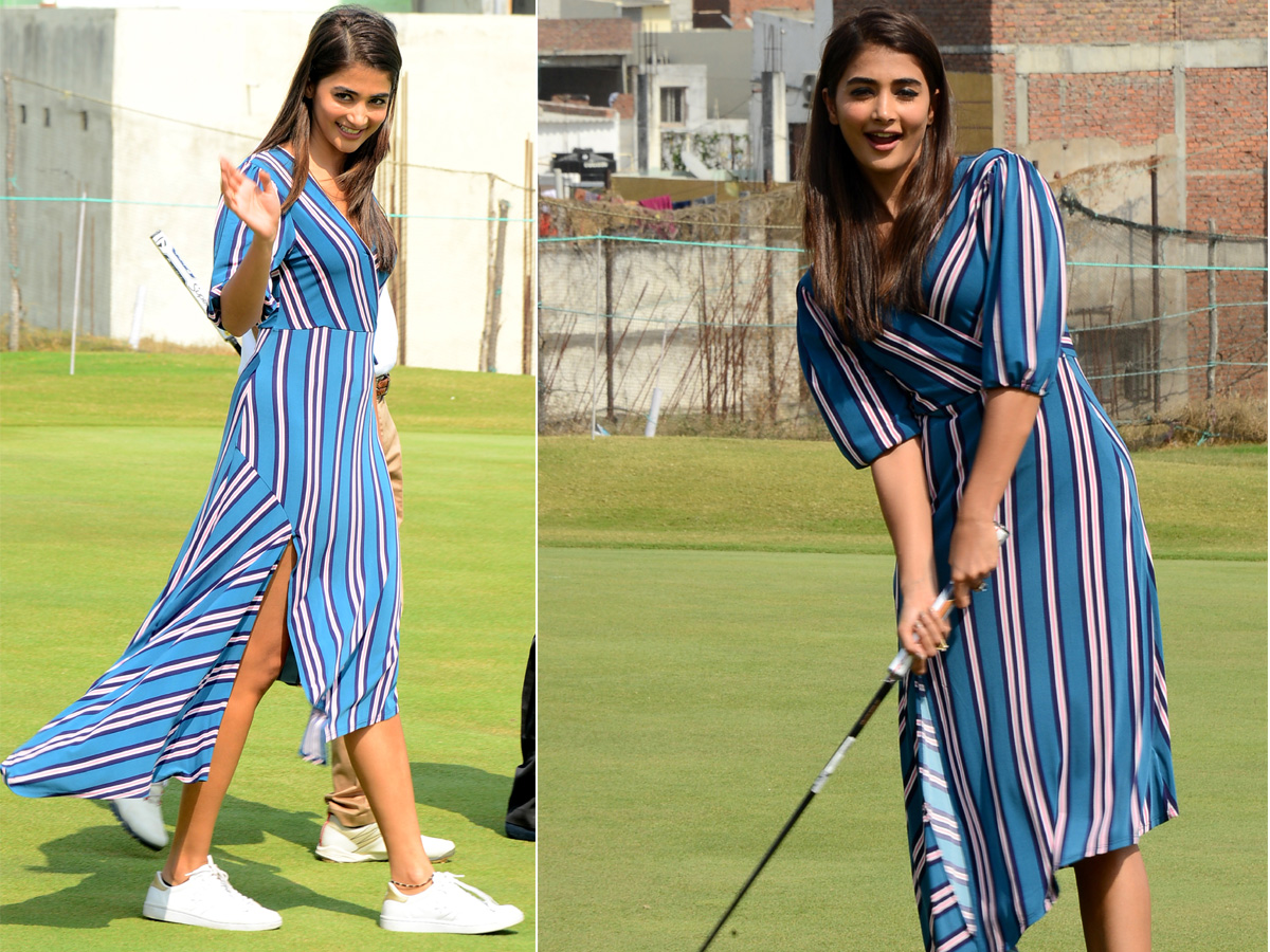 Pooja Hegde Playing Golf Cancer Crusaders Invitation Cup 2020 Event  - Sakshi4