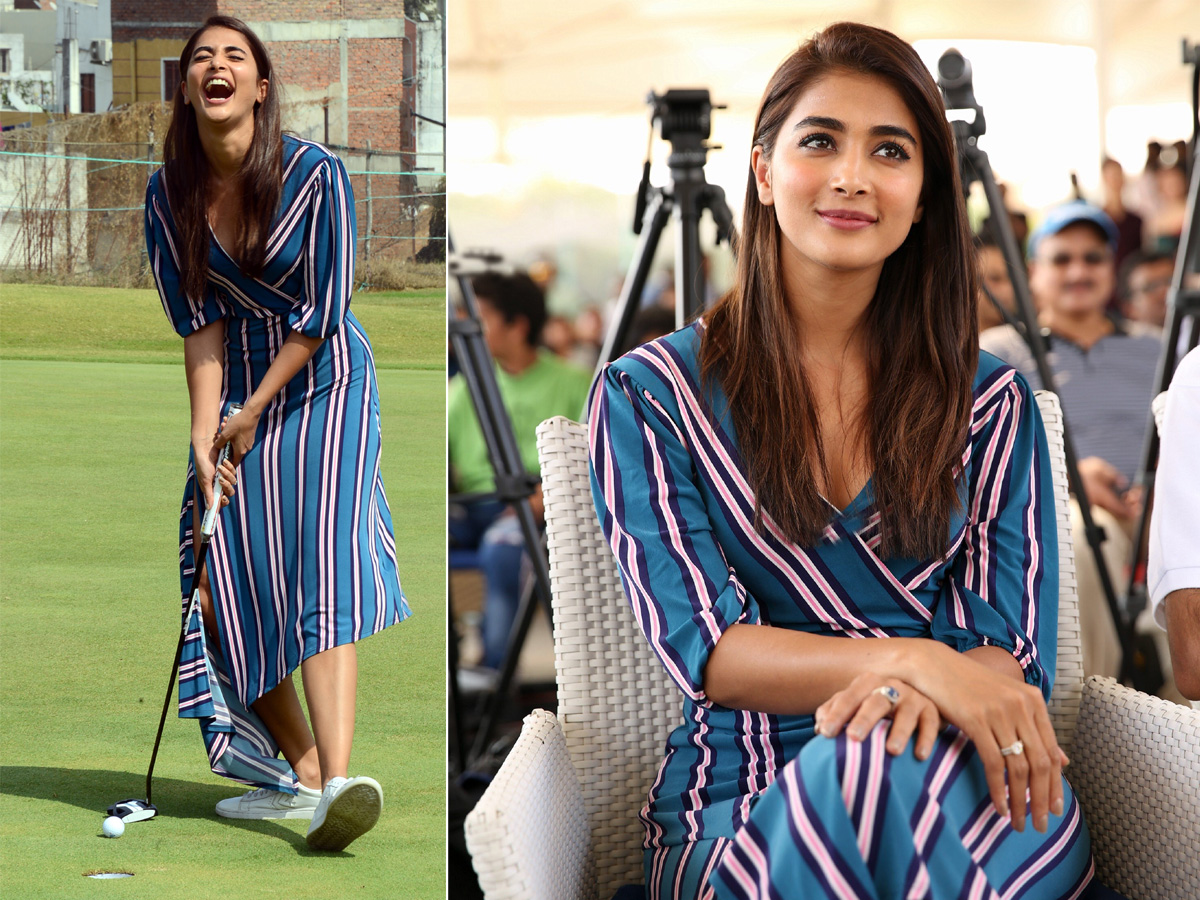 Pooja Hegde Playing Golf Cancer Crusaders Invitation Cup 2020 Event  - Sakshi5