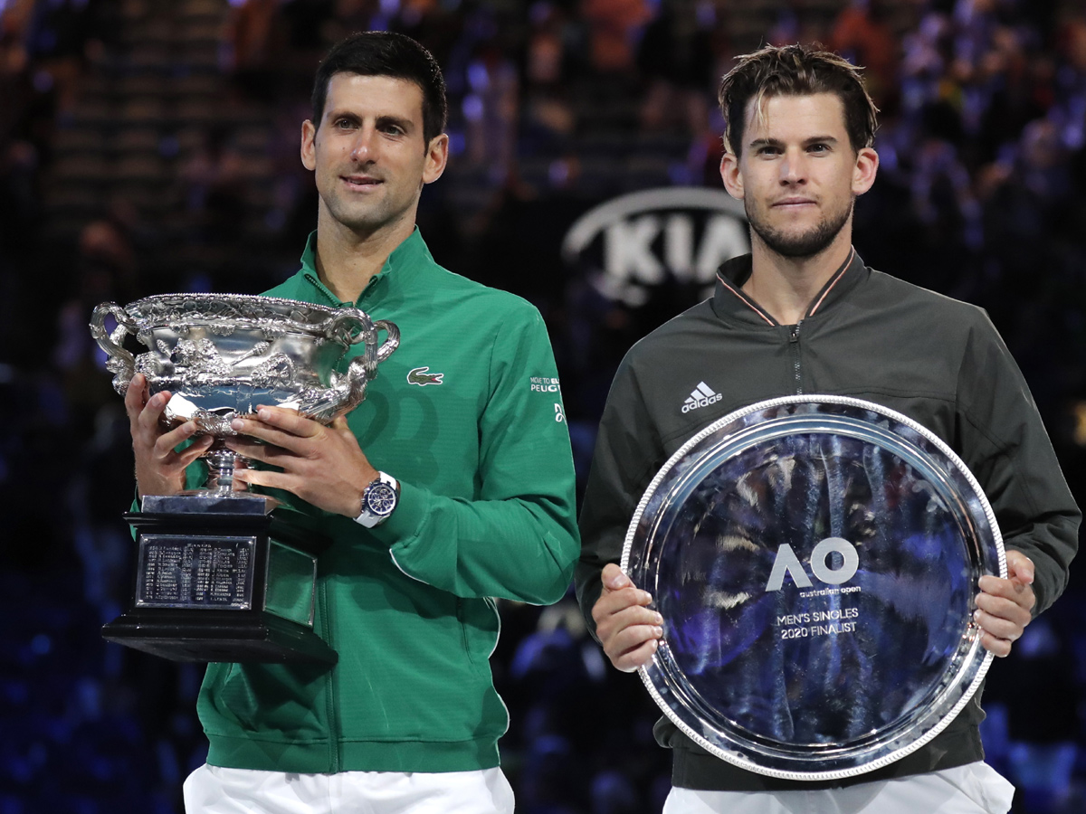 Novak Djokovic Beats Dominic Thiem To Clinch 8th Title Photo Gallery - Sakshi2