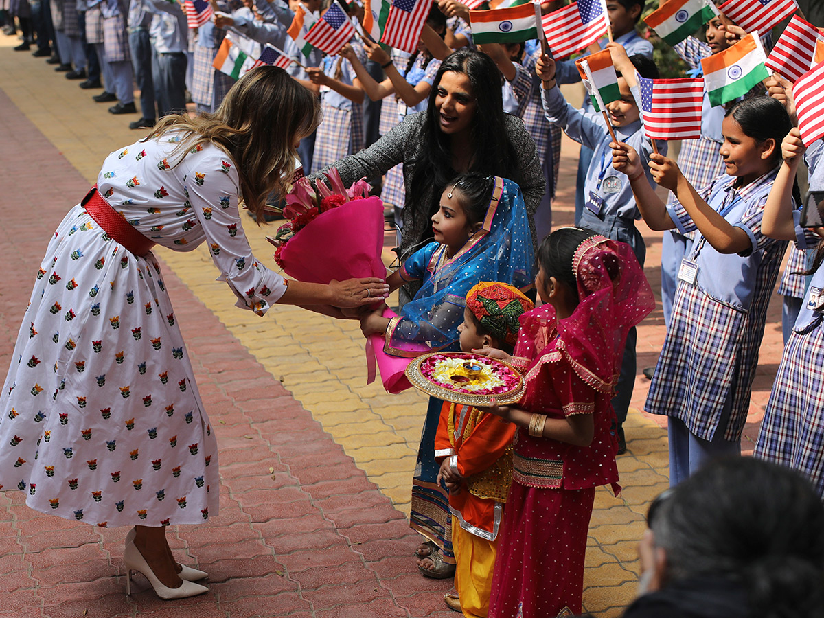 Melania Trump Visit Delhi Government School Photo Gallery - Sakshi13