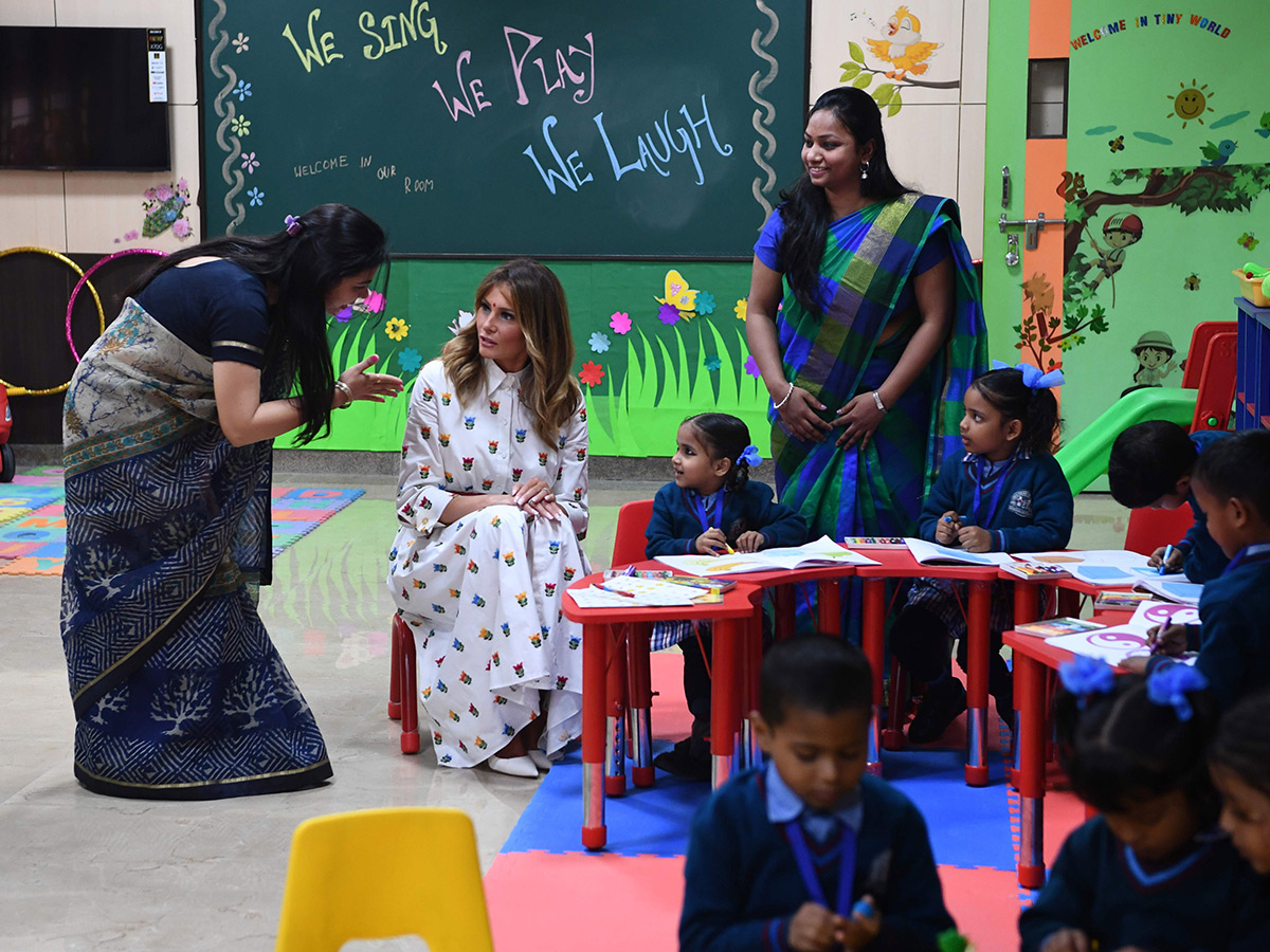 Melania Trump Visit Delhi Government School Photo Gallery - Sakshi15