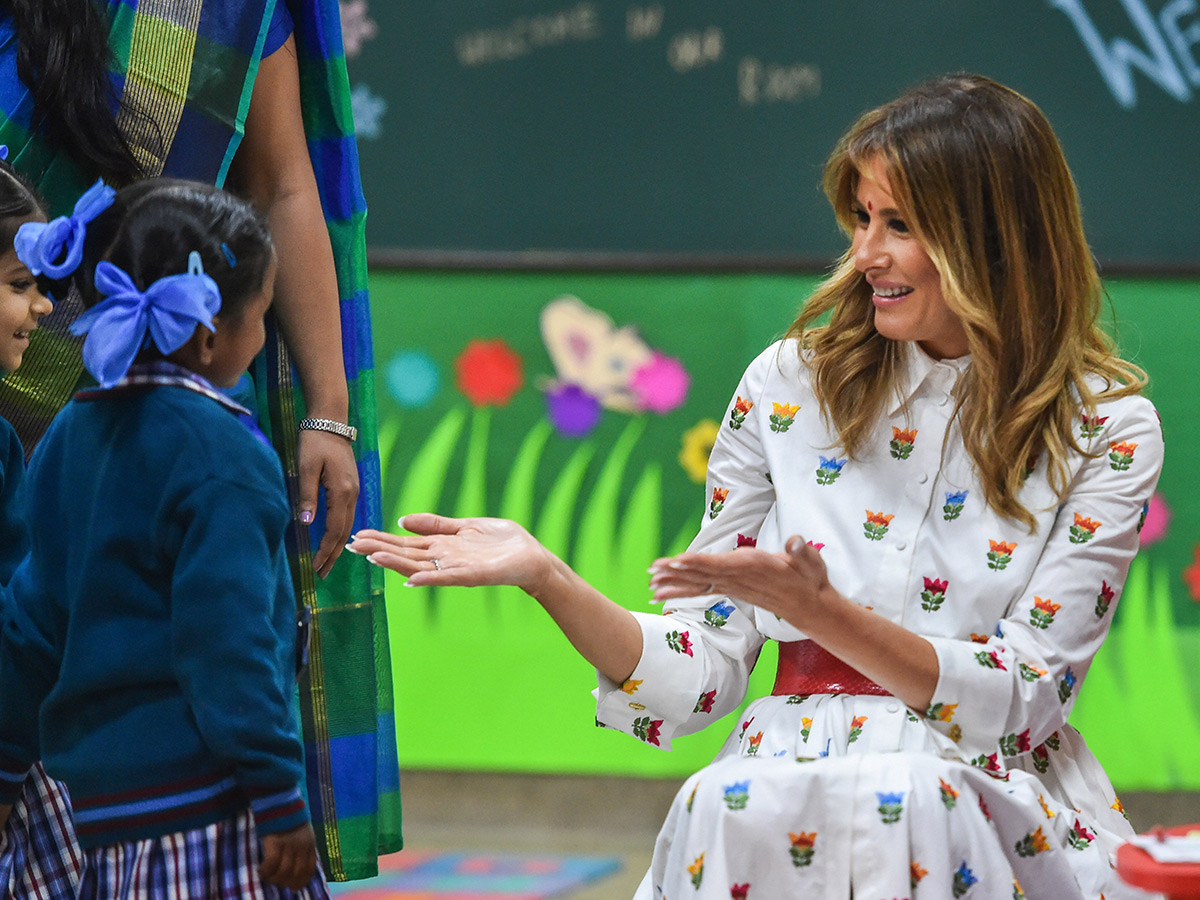 Melania Trump Visit Delhi Government School Photo Gallery - Sakshi18