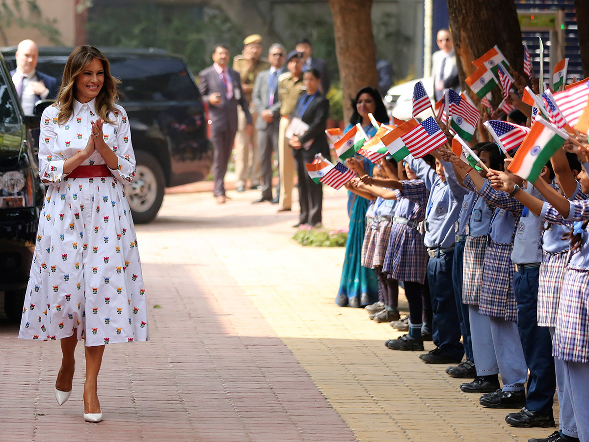 Melania Trump Visit Delhi Government School Photo Gallery - Sakshi2