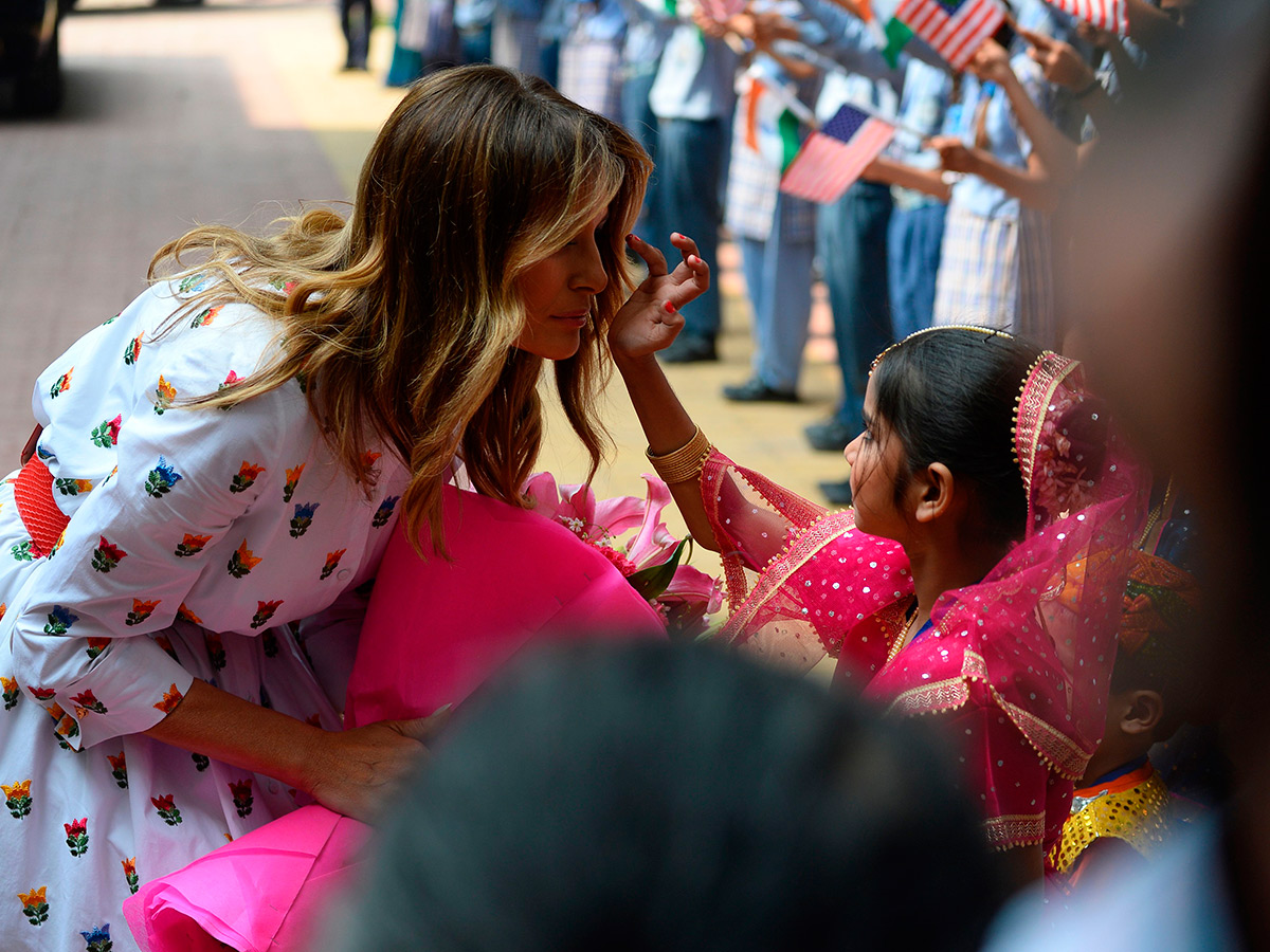 Melania Trump Visit Delhi Government School Photo Gallery - Sakshi3