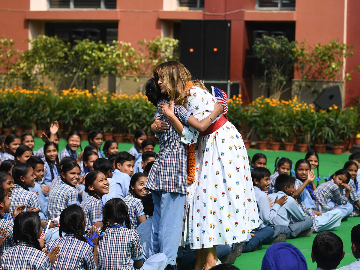 Melania Trump Visit Delhi Government School Photo Gallery - Sakshi5