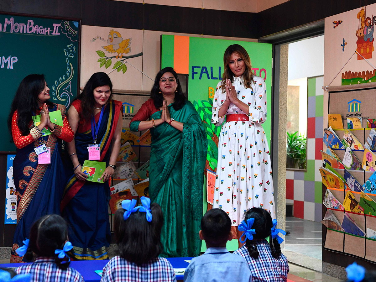 Melania Trump Visit Delhi Government School Photo Gallery - Sakshi6