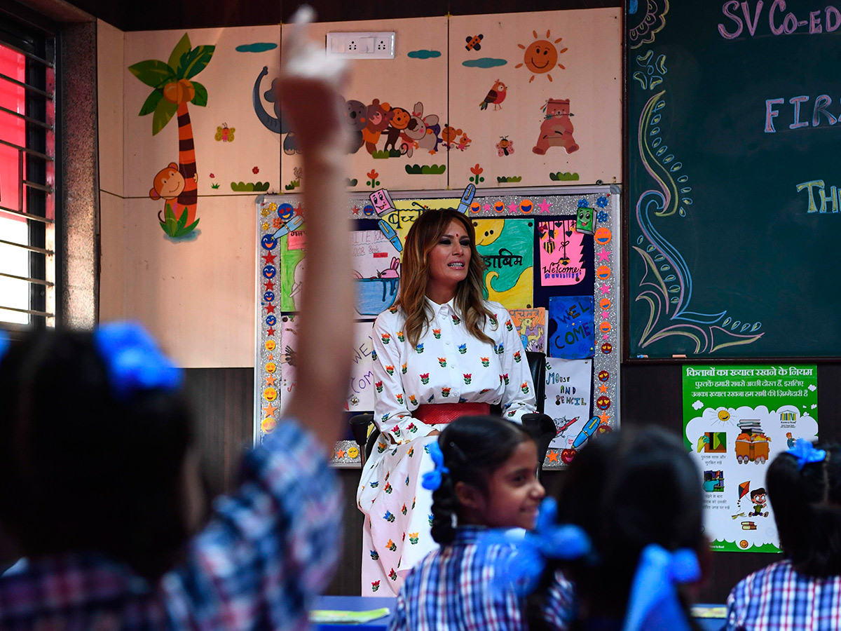 Melania Trump Visit Delhi Government School Photo Gallery - Sakshi7