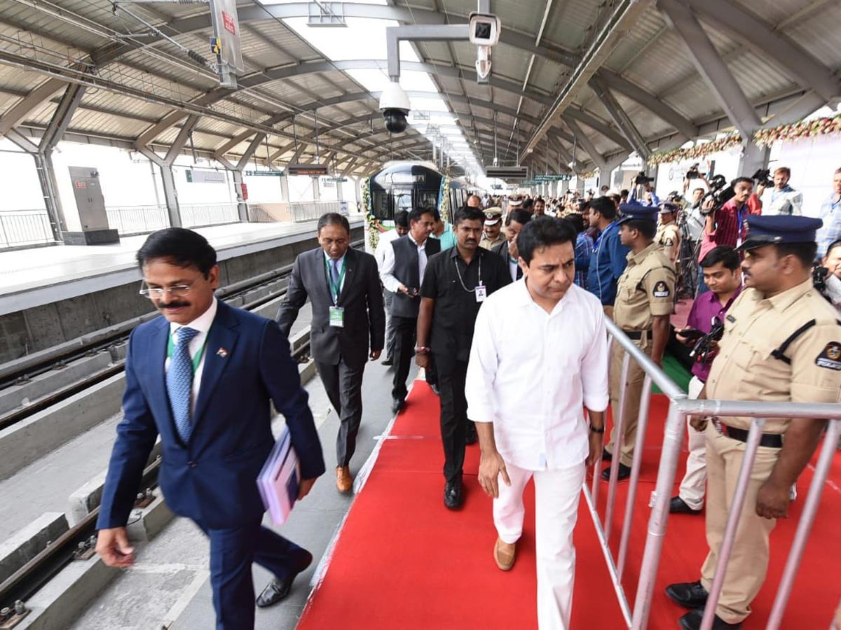 KCR flags off JBS MGBS metro service Photo Gallery - Sakshi3