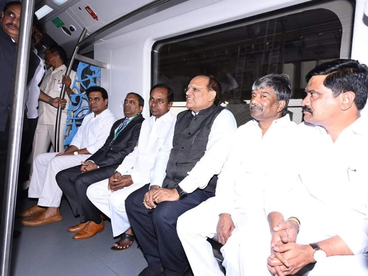 KCR flags off JBS MGBS metro service Photo Gallery - Sakshi7