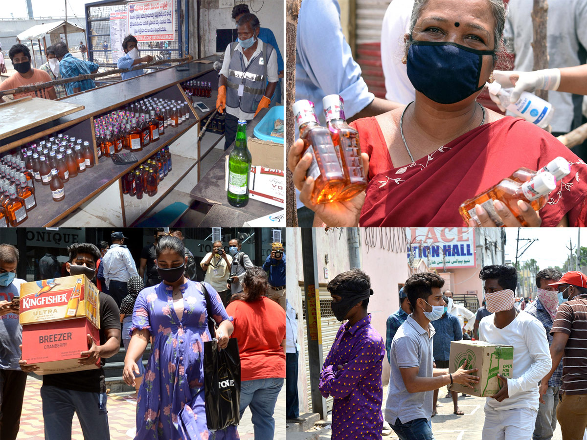 Liquor Shops Open in Hyderabad Photo Gallery - Sakshi1