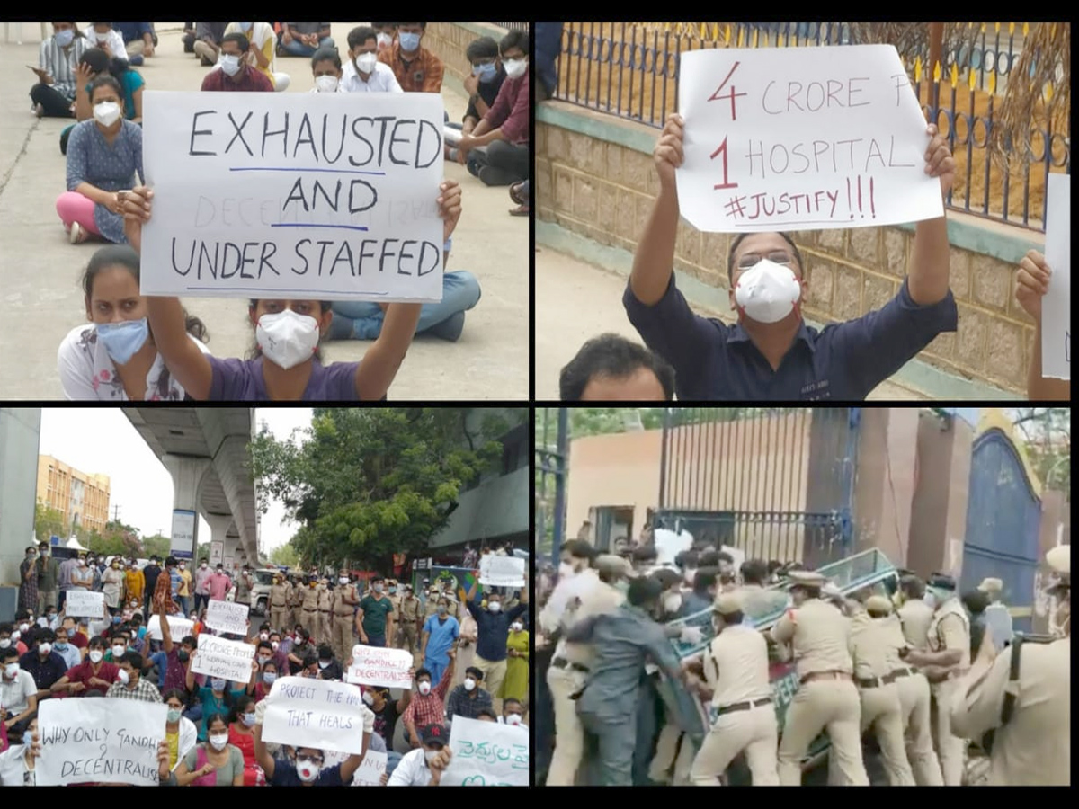 Gandhi Hospital junior doctors launch strike Photo Gallery - Sakshi11